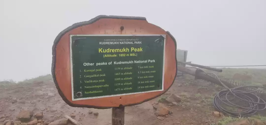Peaks in kudremukh national park